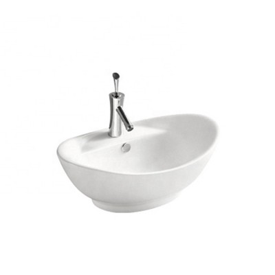 High Temperature White Color Glazed Surface Art Bathroom Vessel Basin