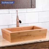 Bamboo vessel bathroom sinks