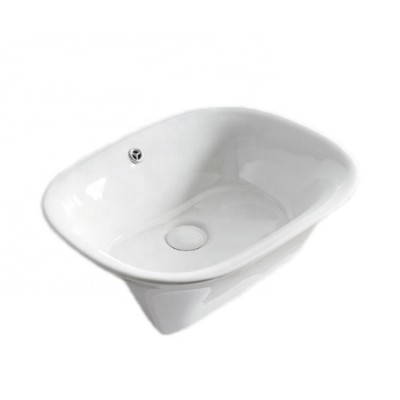 Ceramic Small Oval Corner Hanging Cabinet Basin Sink