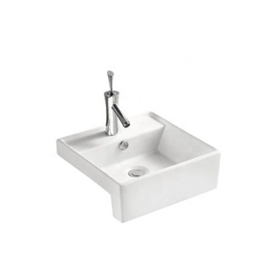 Square Shape Bathroom Ceramic Hanging Cabinet Basin