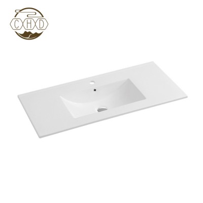 Wholesale Bathroom Ceramic Thin Edge Cabinet Basin Counter Top Wash Basin Cabinet