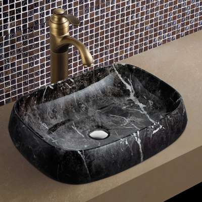 Black Color Cabinet Wash Basin Bathroom Vessel Sinks