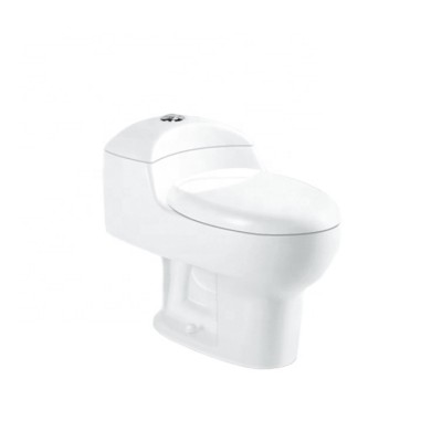 Sanitary Ware Ceramic Bathroom Washdown One Piece Toilet  White Color